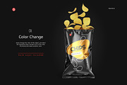 Opened Glossy Snack Package Mockup, a Packaging Mockup by HelenStock (Thumbnail 2 of 8)