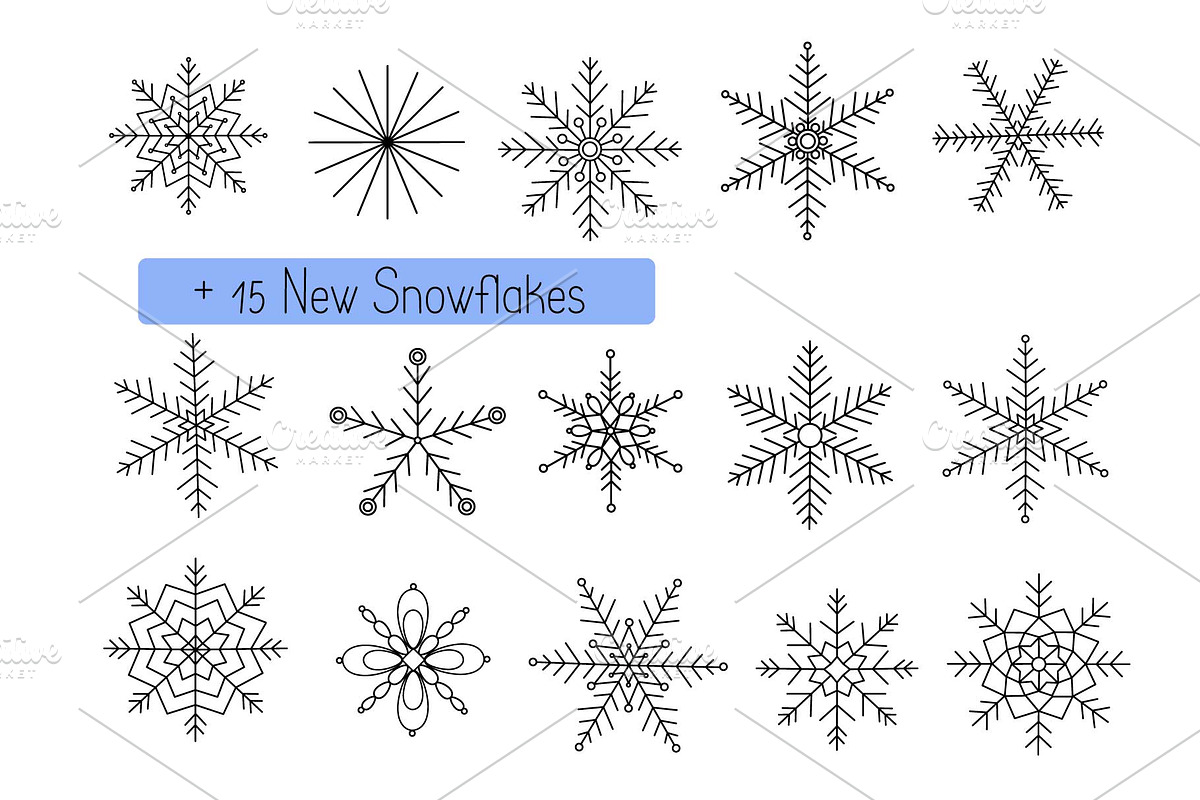 Snowflake Christmas Vector Clipart, a Seasonal Illustration by Contes_de_fée (Photo 3 of 4)