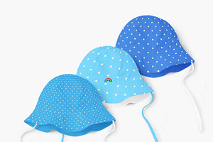 Baby Hat With Peak Mock-ups Set