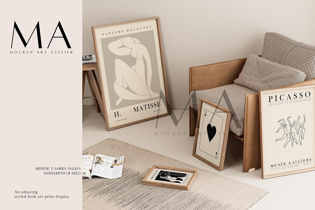 24 Vintage Frame Mockup Bundle, a Household Mockup by Mockup Art Atelier (Photo 26 of 28)