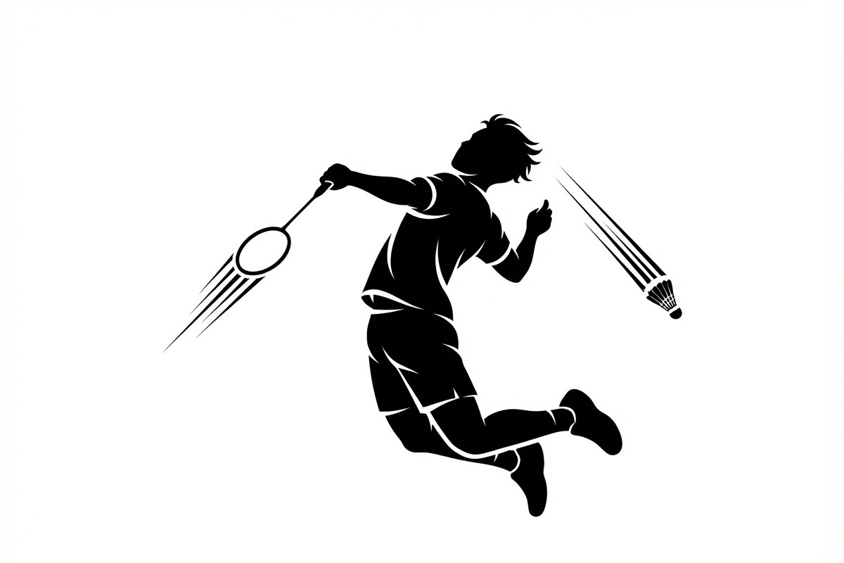 60 Badminton Player Smash Silhouette, a Person Illustration by Amazin_art (Photo 13 of 26)