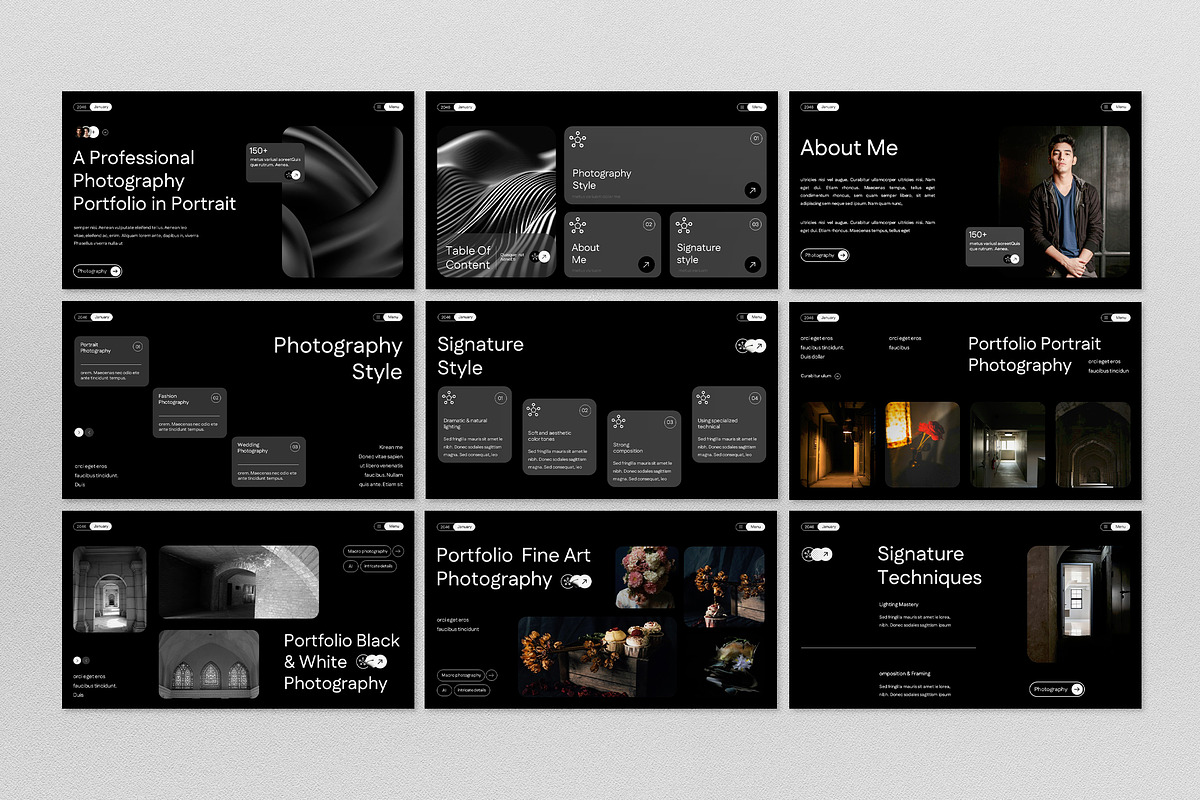 Photography Portfolio Google Slide, a Presentation Template by graphicook (Photo 3 of 4)