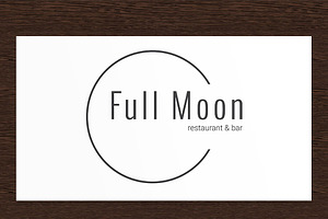 Full Moon Restaurant Logo - PSD