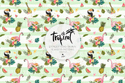 Hawaii Tropical Seamless Patterns, a Pattern Graphic by KaramfilaS (Thumbnail 11 of 17)