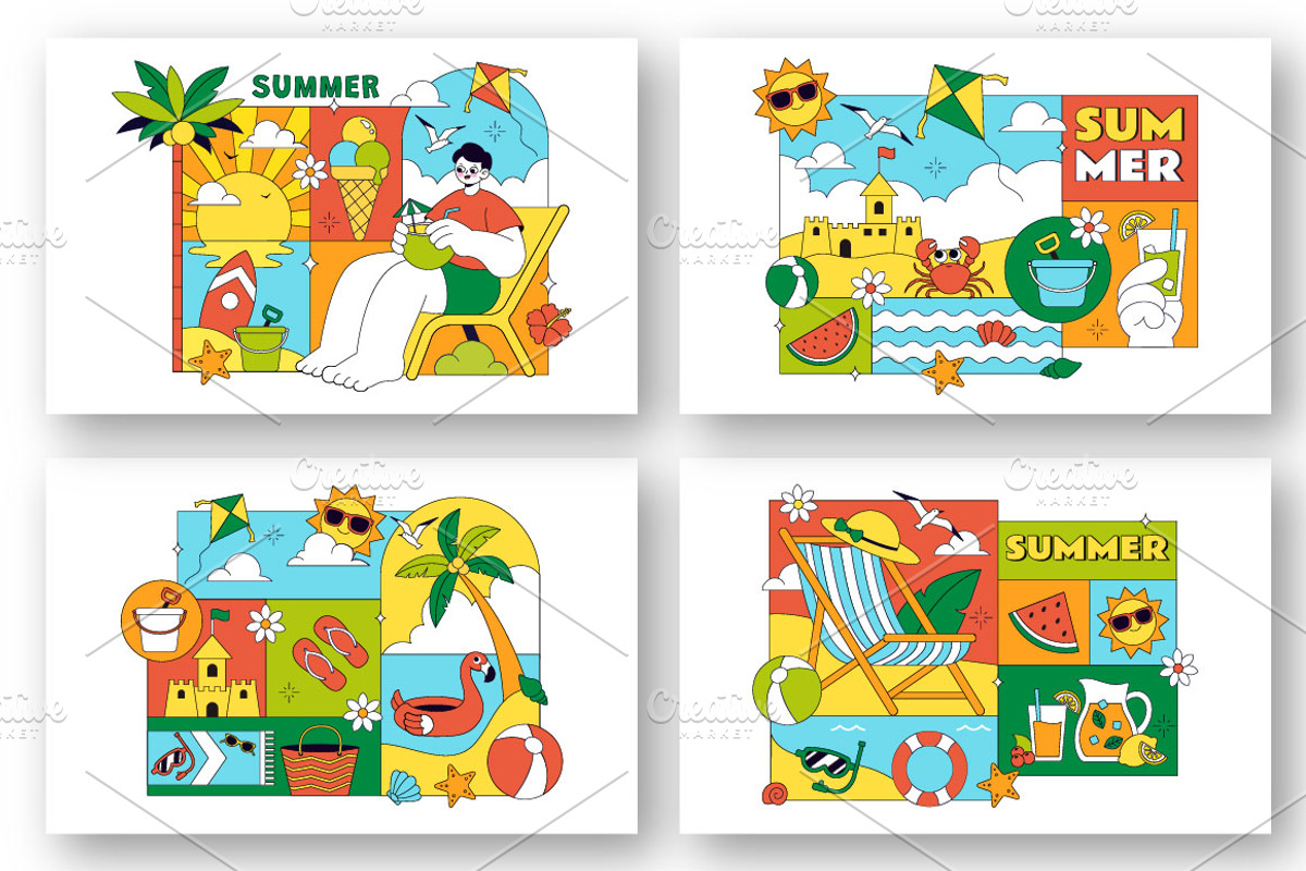 10 Summer Vacation Illustration, a Person Illustration by denayunebgt (Photo 3 of 4)