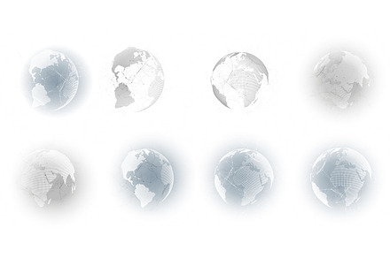 Abstract futuristic network shapes