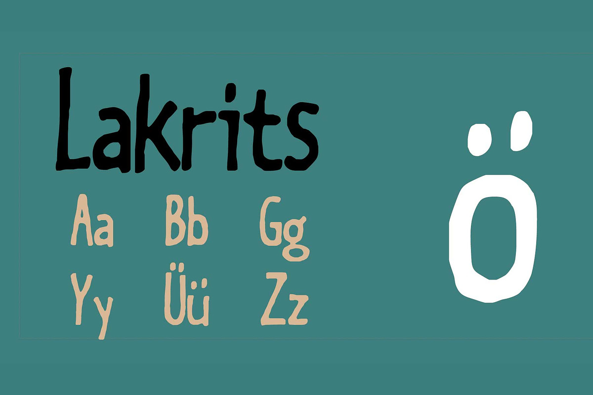 Lakrits - a handmade font, a Font by JoachimF (Photo 2 of 5)