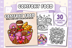 Comfort Food Coloring Book, a Decorative Illustration by HueNestify