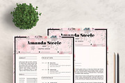 Floral CV / Resume Template / N, a Resume Template by Showy68 Template (Thumbnail 5 of 5)