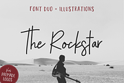 The Rockstar Font Duo (+Extras), a Script Font by Flycatcher Design (Thumbnail 1 of 7)
