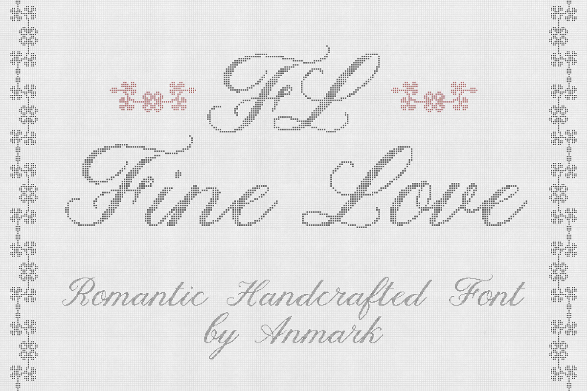 Fine Love Handcrafted Pixel Font, a Script Font by AnMark (Photo 1 of 11)