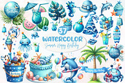 Summer Happy Birthday Clipart, an Illustration by Designworld (Thumbnail 1 of 5)
