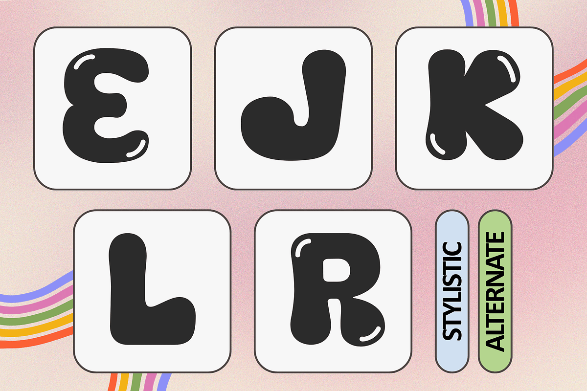Agtir Bubble - Playful Logo Font, a Sans Serif Font by Nirmana Visual (Photo 13 of 15)
