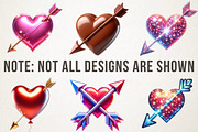 Cupid & Arrow Clipart Valentine PNG, an Illustration by RobertsArt (Thumbnail 4 of 6)