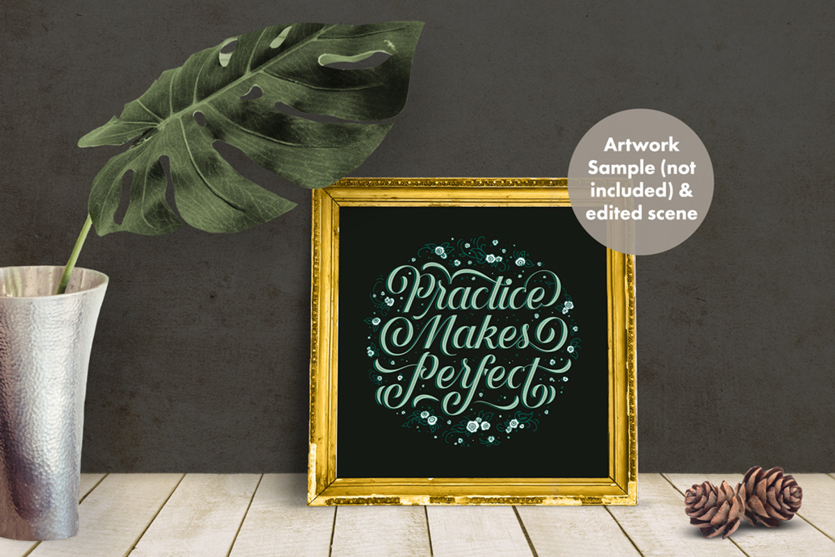 Frame Mockup w/ Philodendron & Decor, a Print Template by Hype Your Prints (Photo 9 of 10)