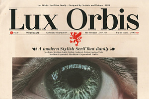 Lux Orbis - Serif font family, a Font by Artistic & Unique