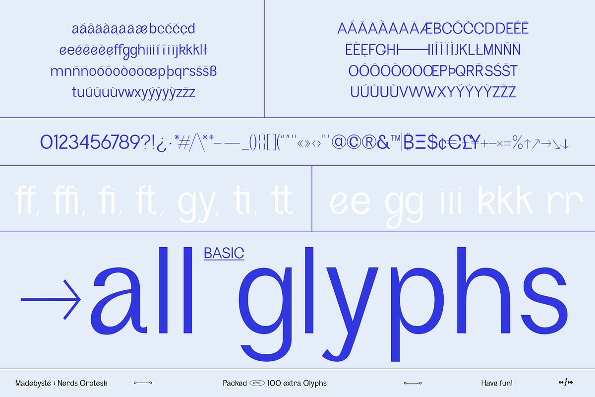 Nerds Grotesk, a Sans Serif Font by Madebysté. (Photo 4 of 13)