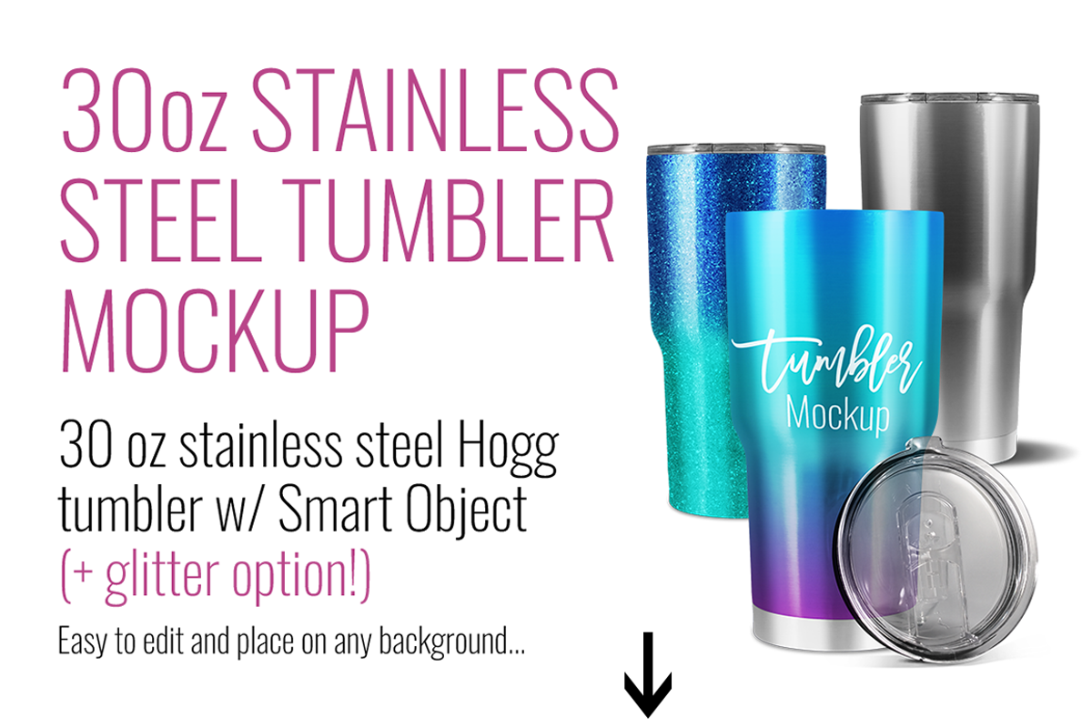 30oz Stainless Steel Tumbler Mockup, a Cups & Container Mockup by SarahDesign (Photo 1 of 7)