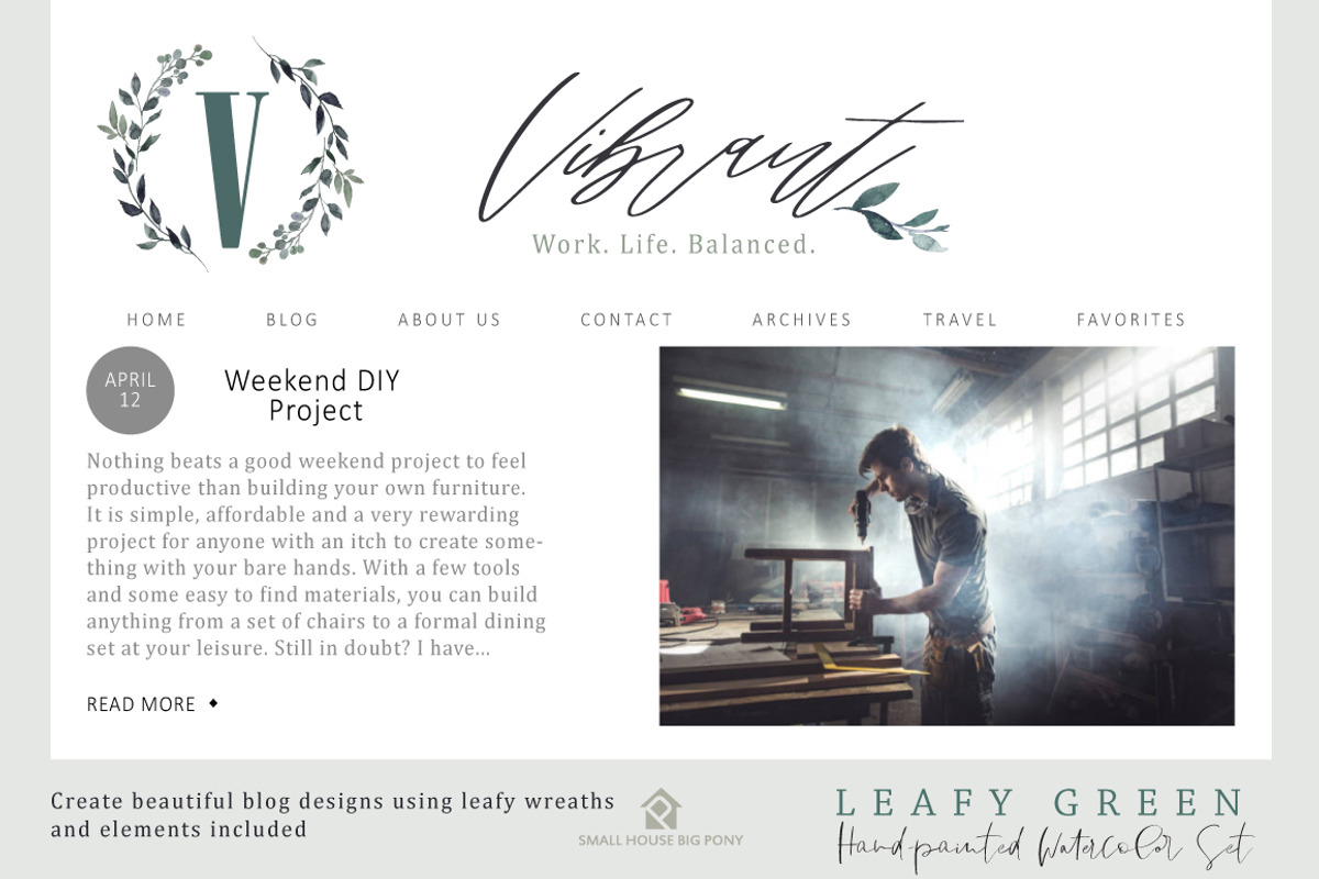Leafy Green - Watercolor Set, a Graphic by SmallHouseBigPony (Photo 6 of 13)