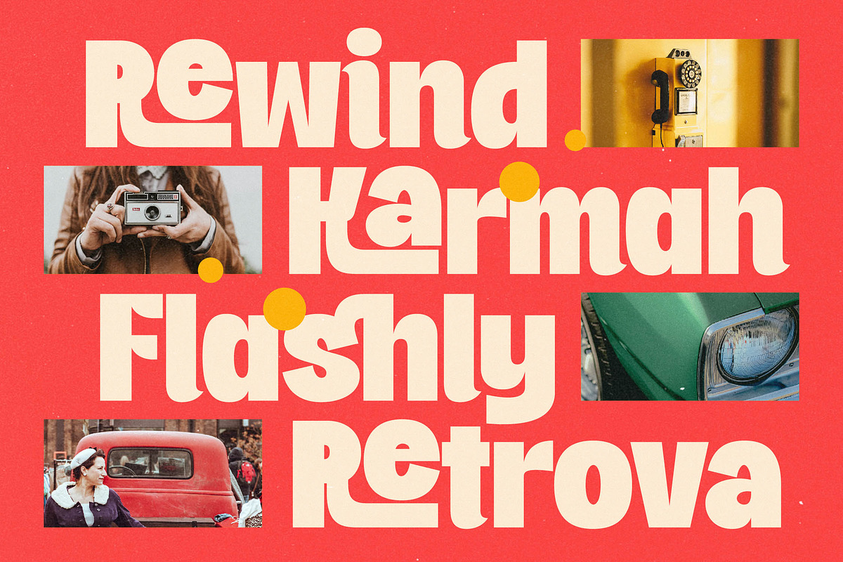 Tumbler Karma Retro Rounded Font, a Sans Serif Font by timelesstype.co (Photo 10 of 15)