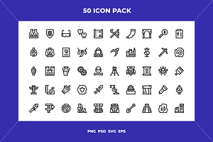 Archeology icons, an Outline Icon by Wencory