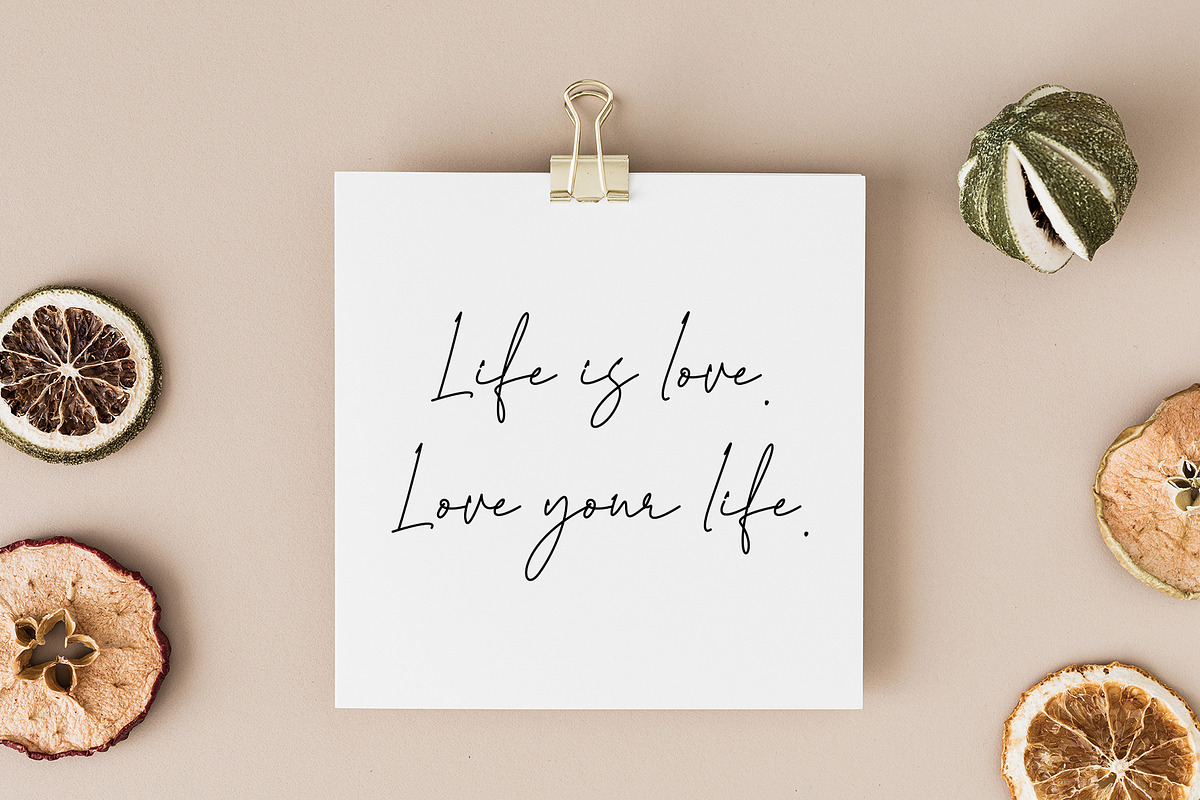 Rhythm - Elegant Signature Font, a Script Font by Artkenza (Photo 5 of 7)