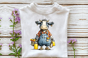 Summer Cow PNG Clipart, a Seasonal Illustration by OK Design (Thumbnail 5 of 6)