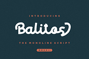 Balitos Monoline Bold, a Script Font by Typegoals Studio (Thumbnail 1 of 7)