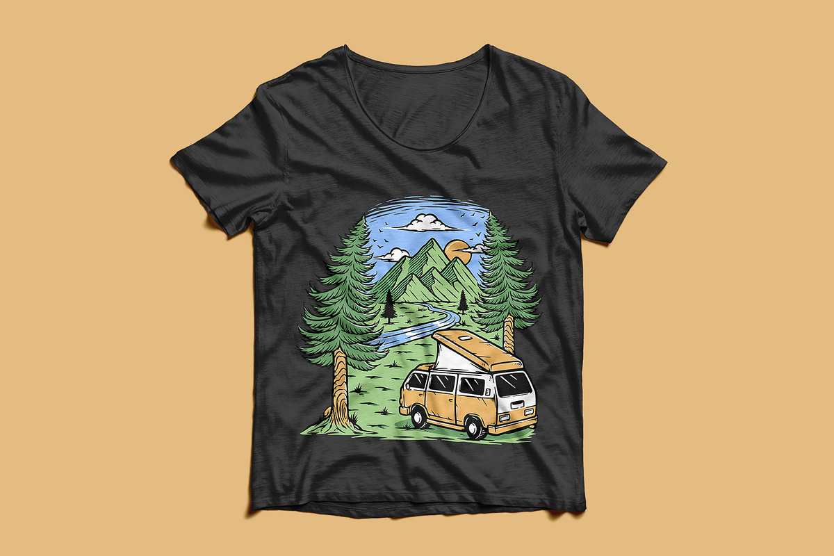 Enjoy the mountain view by van, an Illustration by gunaonedesign (Photo 4 of 5)