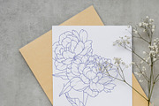 PEONY GARDEN LINE ART, an Object Graphic by CaraulanStore (Thumbnail 6 of 8)