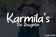 Karmila's The Doughter - Font Beauty, a Script Font by Monoletter Studio (Thumbnail 1 of 3)