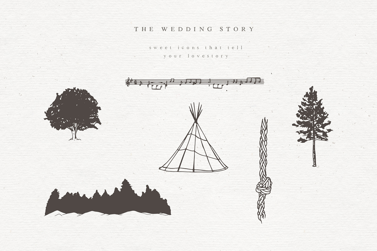 Wedding Creator Rustic Venue Icons, a Person Illustration by Laras ...