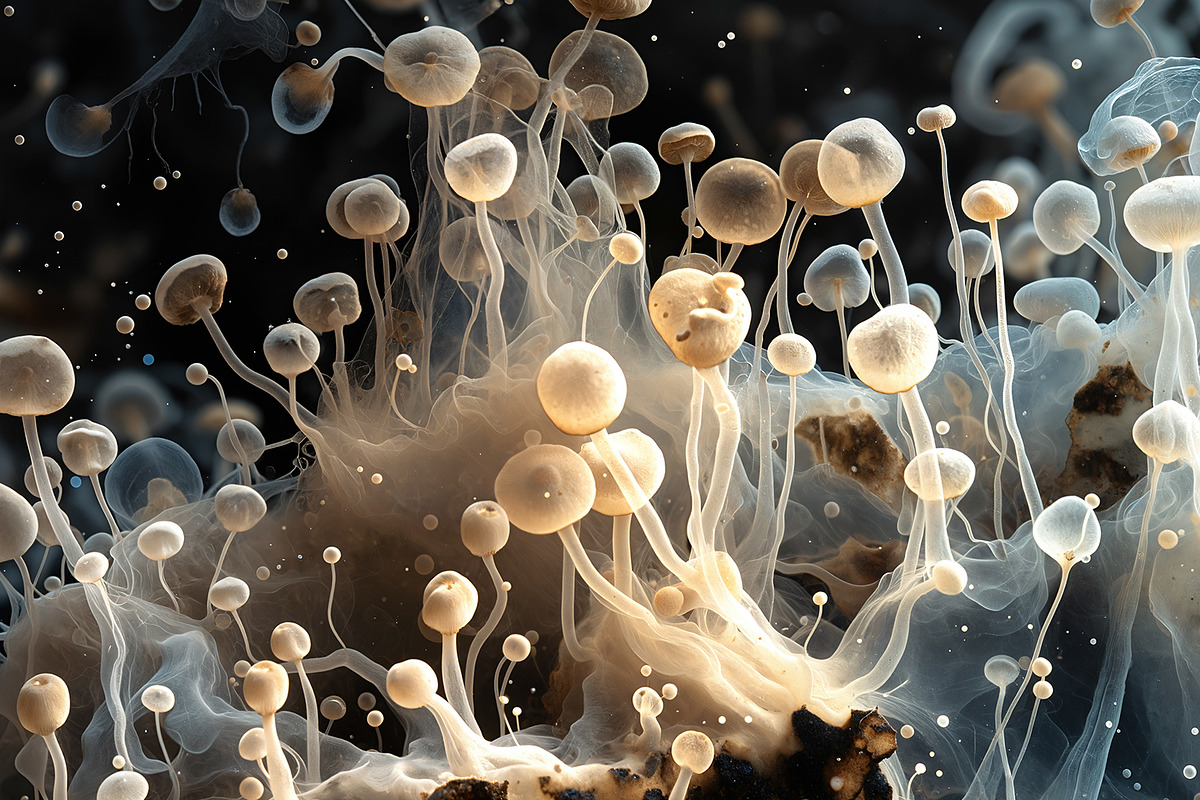 72 Microscopic Fungi Backgrounds, a Background Graphic by h.utomo (Photo 32 of 72)