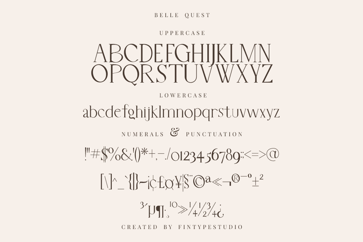 Belle Quest Stylish Serif, a Serif Font by KennedyStudio (Photo 8 of 10)