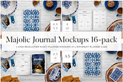 Majolic Planner Mockup (16 in 1), a Books & Magazine Mockup by Europe.graphics (Thumbnail 1 of 10)