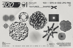 100 Textured Abstract Shapes