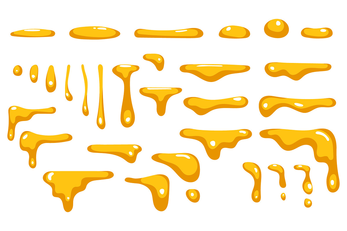 30 Vector Dripping Liquid Honey, a Food Illustration by UoaHH (Photo 2 of 3)