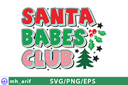 Retro Santa Babes Club Christmas SVG, a Graphic by mh_arif (Thumbnail 1 of 4)