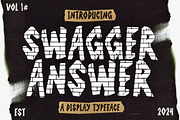 Swagger Answer Graffiti Y2k Display, a Blackletter Font by dansdesign (Thumbnail 1 of 7)
