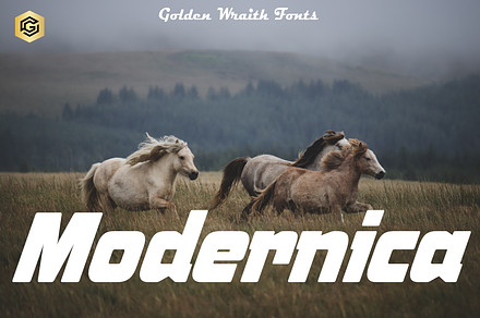 Modernica Font, a Sans Serif Font by Golden Wraith