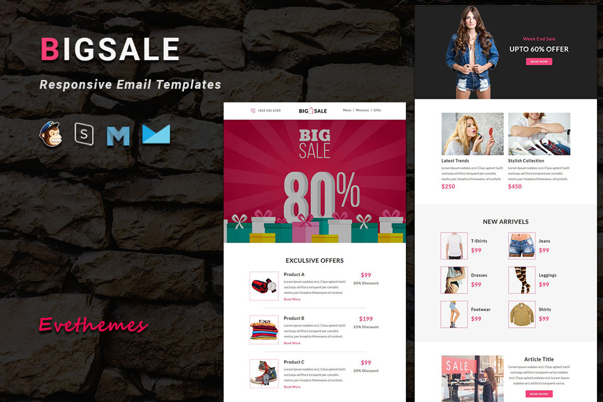 BIGSALE - Responsive Email Template, an Email Template by evethemes (Photo 1 of 3)