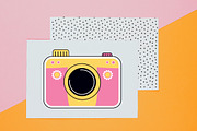 8 Cute Pink Girly Digital Camera, a Technology Illustration by jongcreative (Thumbnail 4 of 6)