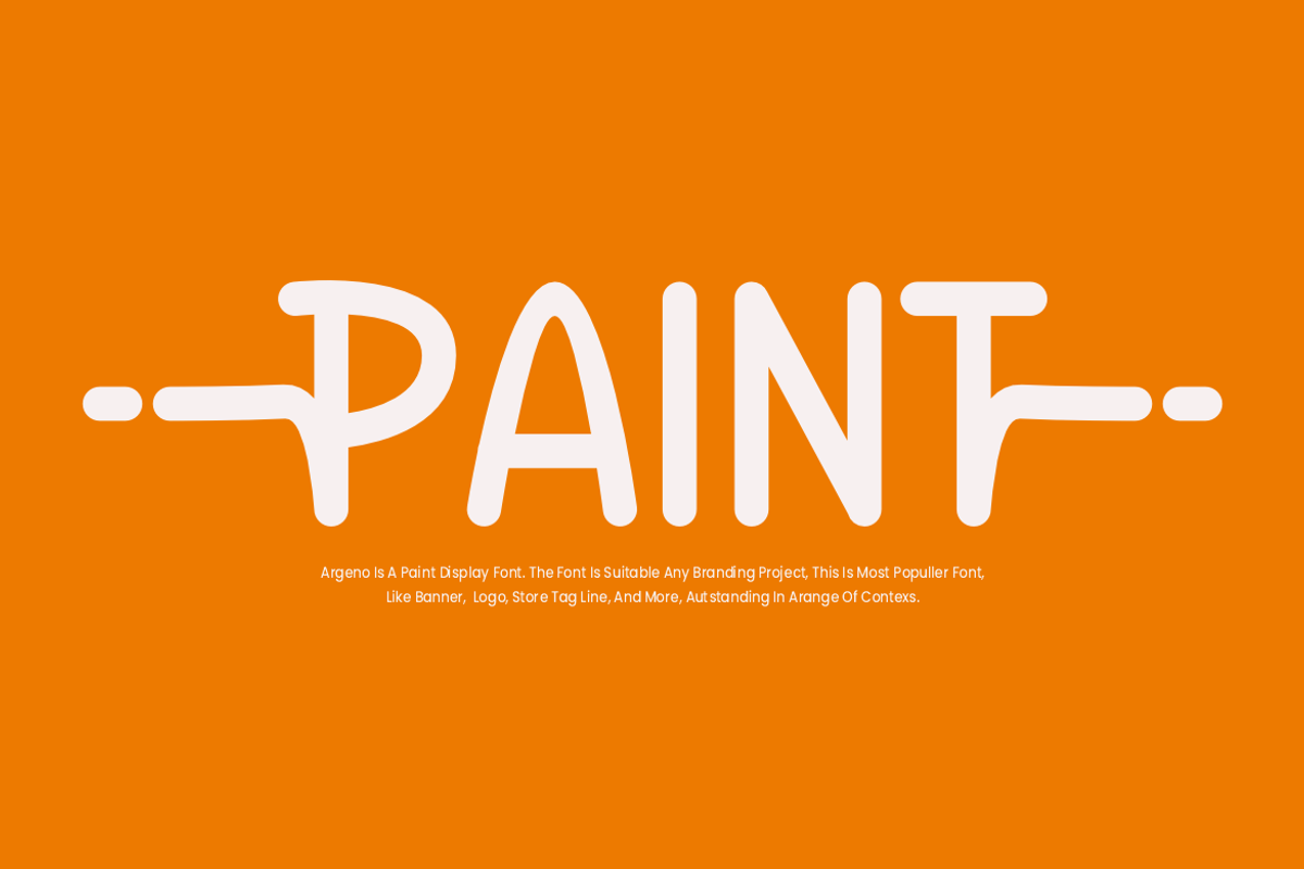 Argeno - Paint Font, a Sans Serif Font by QR Design Studio (Photo 2 of 7)
