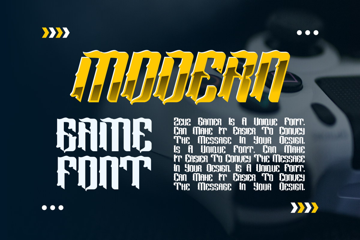 Zeuz Gamer - Modern Font, a Sans Serif Font by Viswal Studio (Photo 2 of 5)