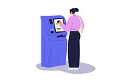 Clients use finance services in bank, a Finance Illustration by Good Studio (Thumbnail 3 of 12)