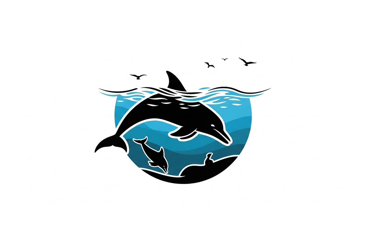 Dolphin Jumping Silhouette Vector, an Illustration by Designs_River (Photo 24 of 51)