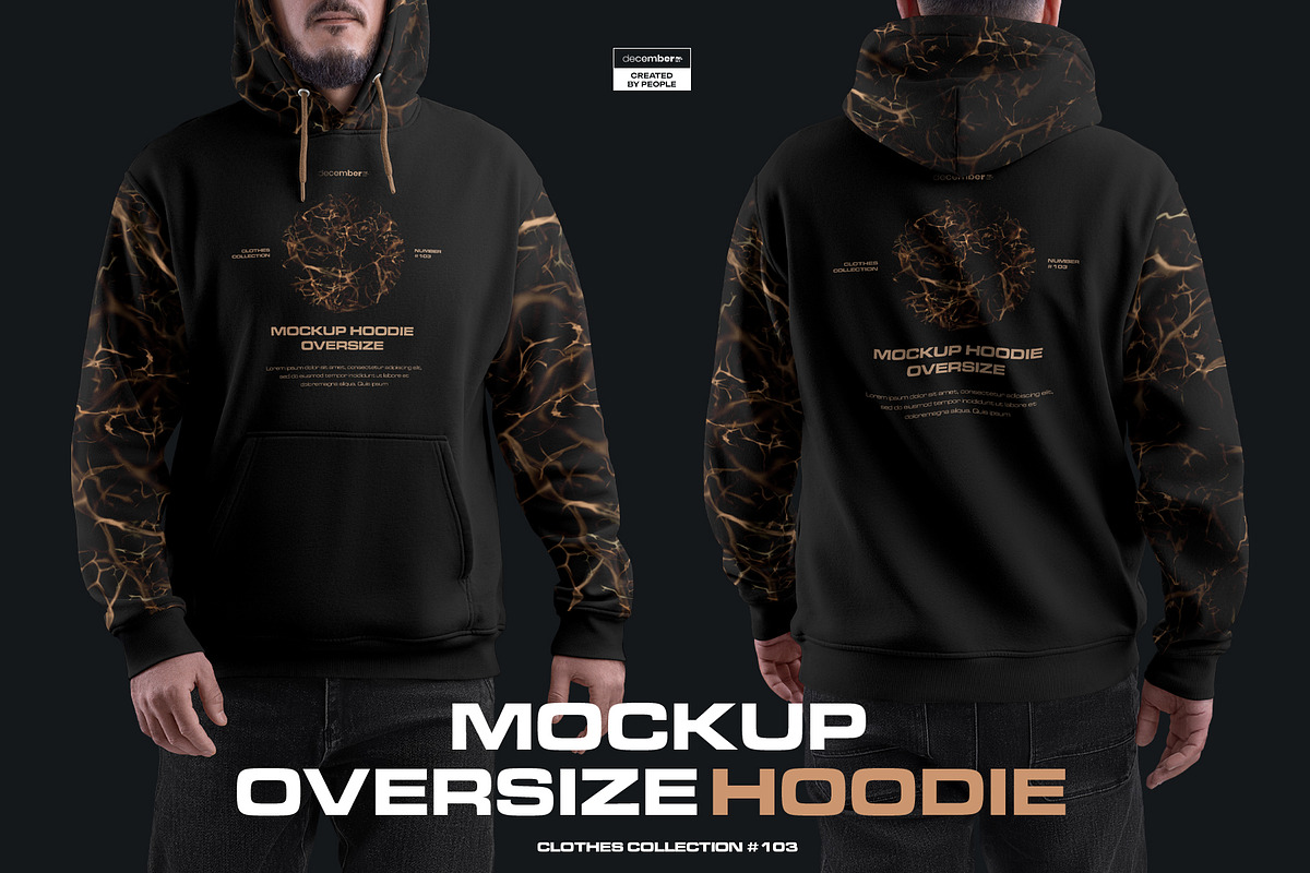 4 Mockups Oversize Hoodies, an Apparel Mockup by Grow Design Craft Studio (Photo 1 of 7)