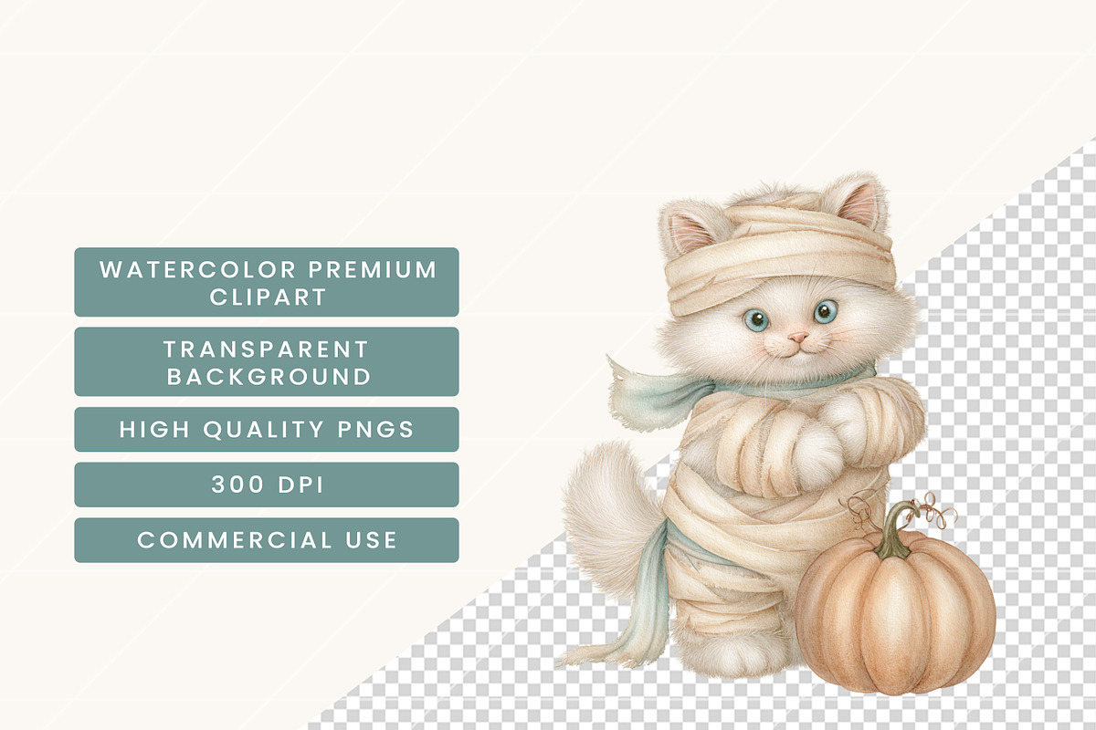 Cute Halloween Pumpkin PNG Clipart, a Seasonal Illustration by BusyDaydesign (Photo 7 of 9)