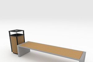 3D Model Bench Park 35