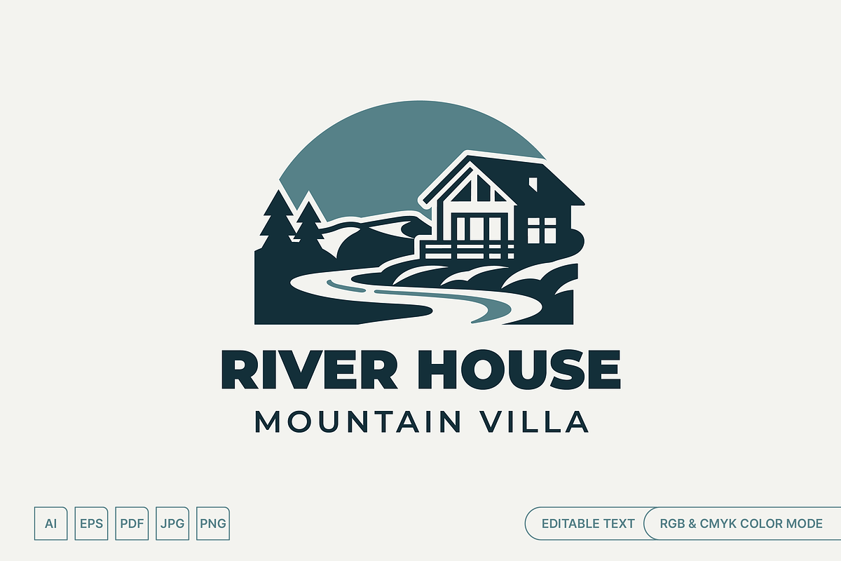 River House Logo Badge, a Branding & Logo Template by muhisya (Photo 2 of 2)